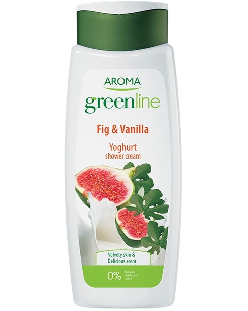 Aroma Greenline Fig & Vanilla Yogurt Shower Cream -           "Greenline" - 