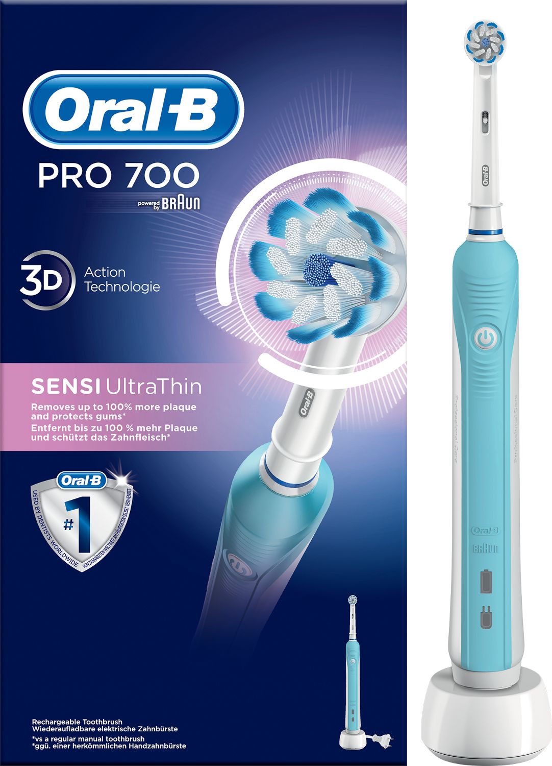 OralB Pro 700 Sensi Ultra Thin Електрическа четка за зъби за