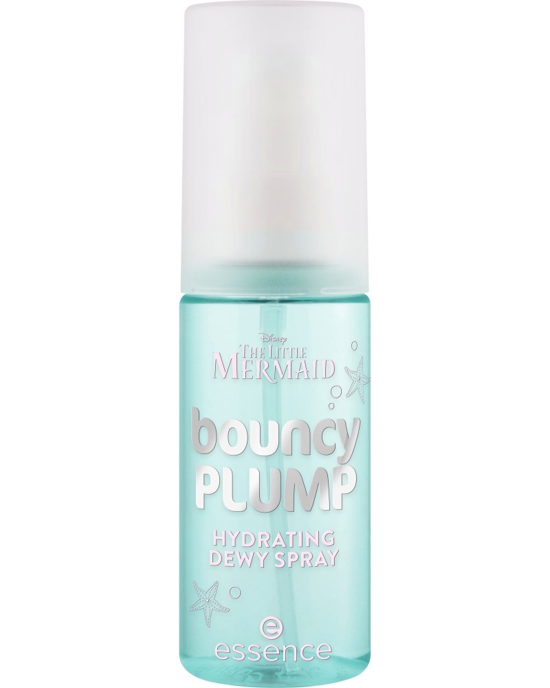 Essence Disney The Little Mermaid Bouncy Plump Hydrating Spray Essence Disney The Little Mermaid Bouncy Plump Hydrating Spray - Хидратиращ и фиксиращ спрей за грим от серията Disney The Little Mermaid - продукт
