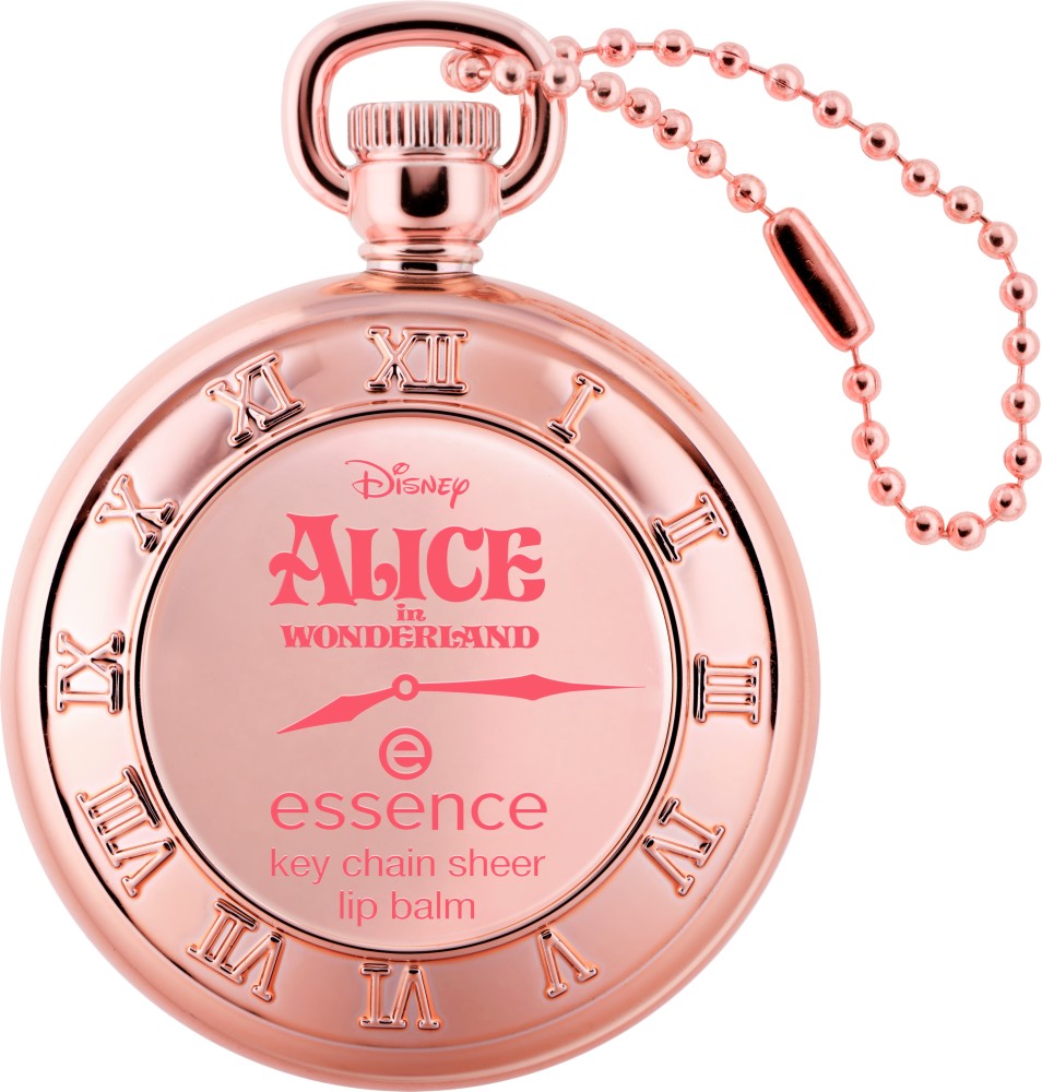 Essence Disney Alice in Wonderland Key Chain Sheer Lip Balm Essence Disney Alice in Wonderland Key Chain Sheer Lip Balm - Балсам за устни ключодържател с плодов аромат от серията Disney Alice in Wonderland - балсам