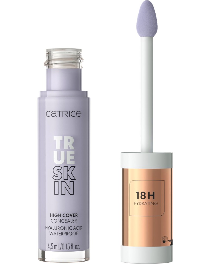 Catrice True Skin High Cover Concealer Catrice True Skin High Cover Concealer - Лилав коректор за лице за по-светъл и свеж тен - продукт