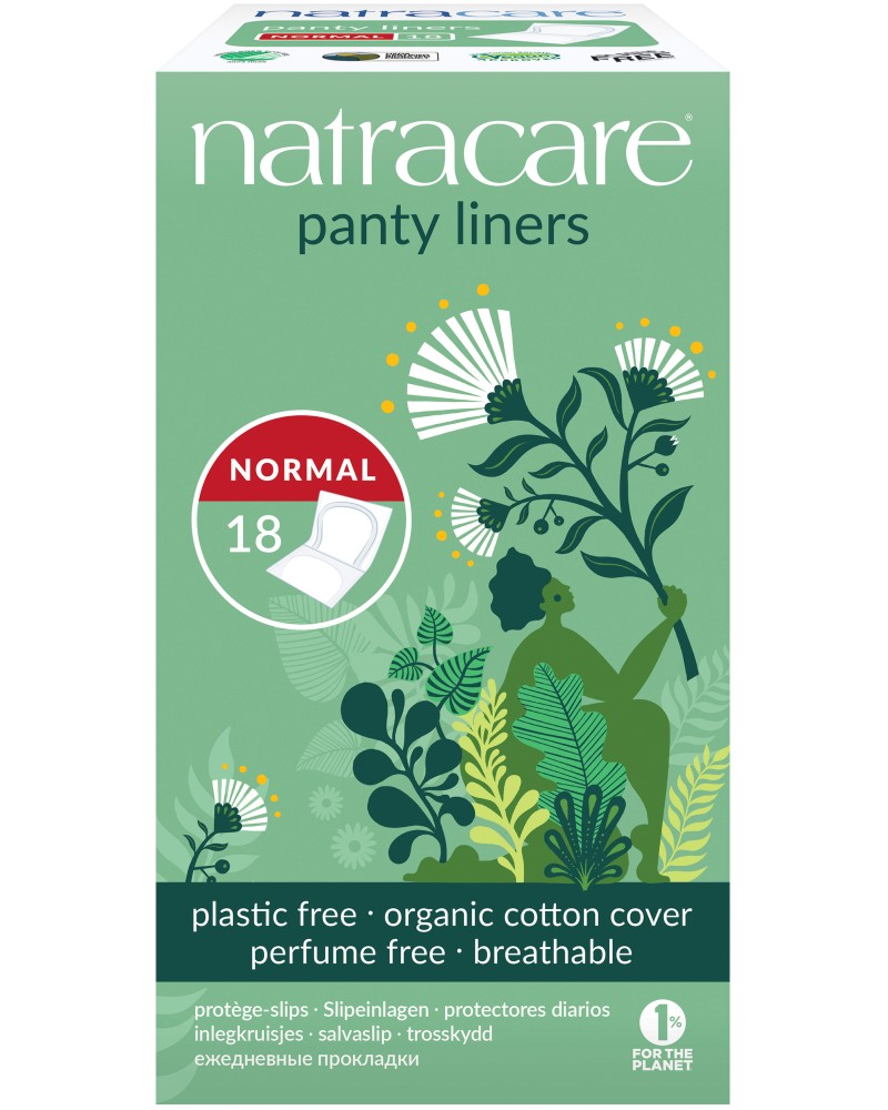Natracare Cotton Panty Liners Normal - 18     -  