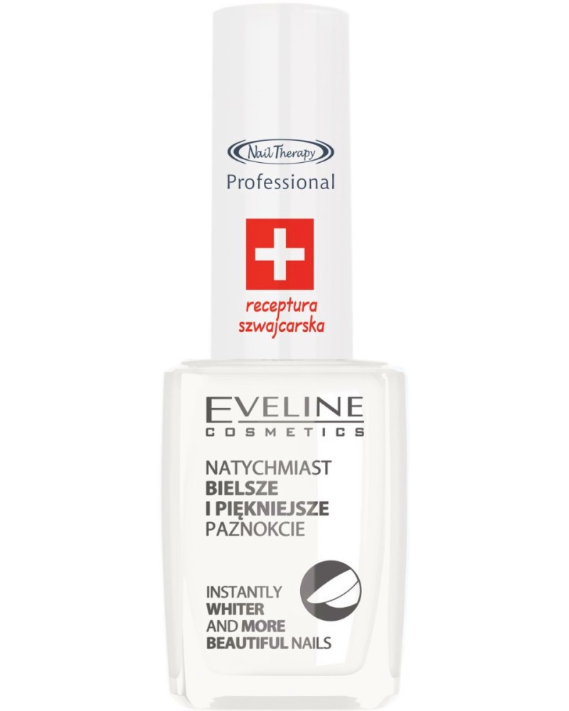 Eveline White Nails Conditioner & Base Coat - Избелваща основа за нокти от серията Swiss recipe - продукт