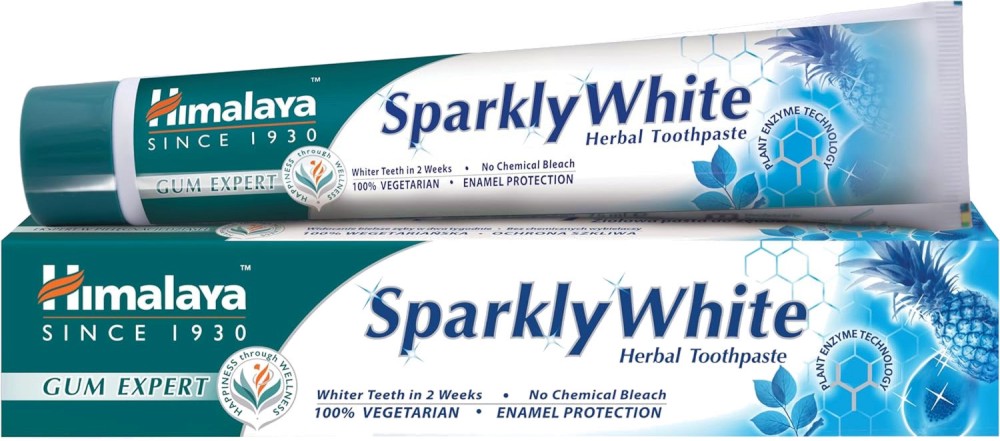 Himalaya Sparkly White Herbal Toothpaste -       -   