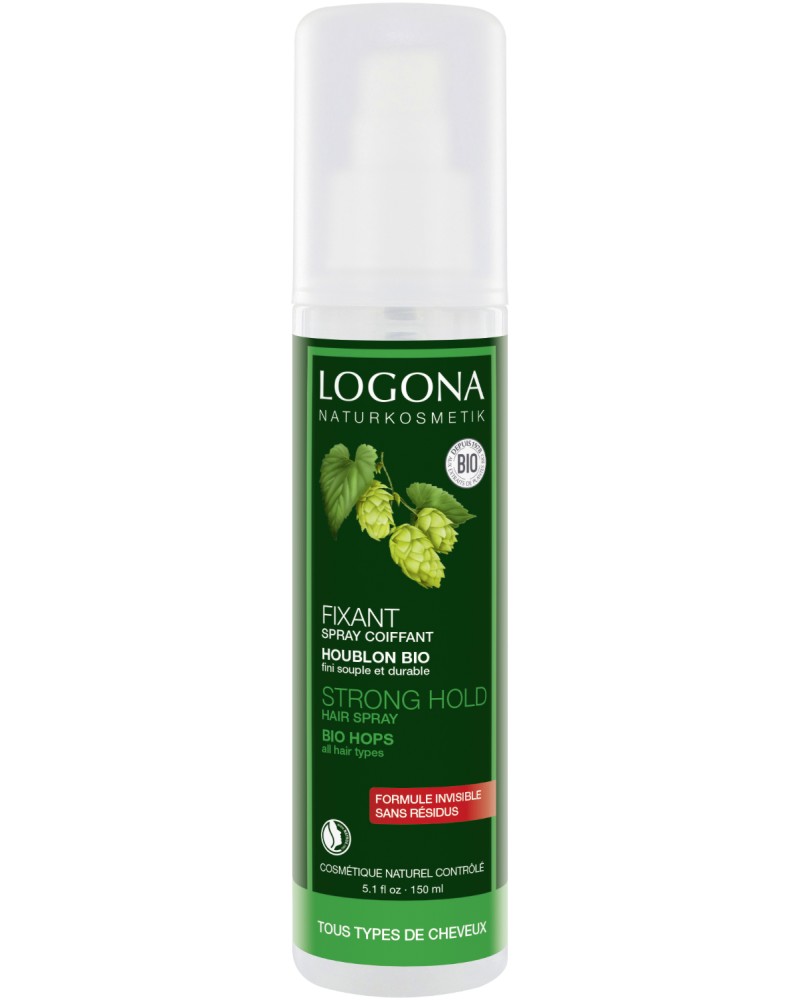 Logona Strong Hold Hair Spray Bio Hops -          - 