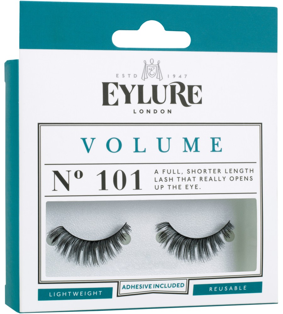 Eylure Volume 101 Lashes Eylure Volume 101 Lashes - Мигли от естествен косъм в комплект с лепило - продукт