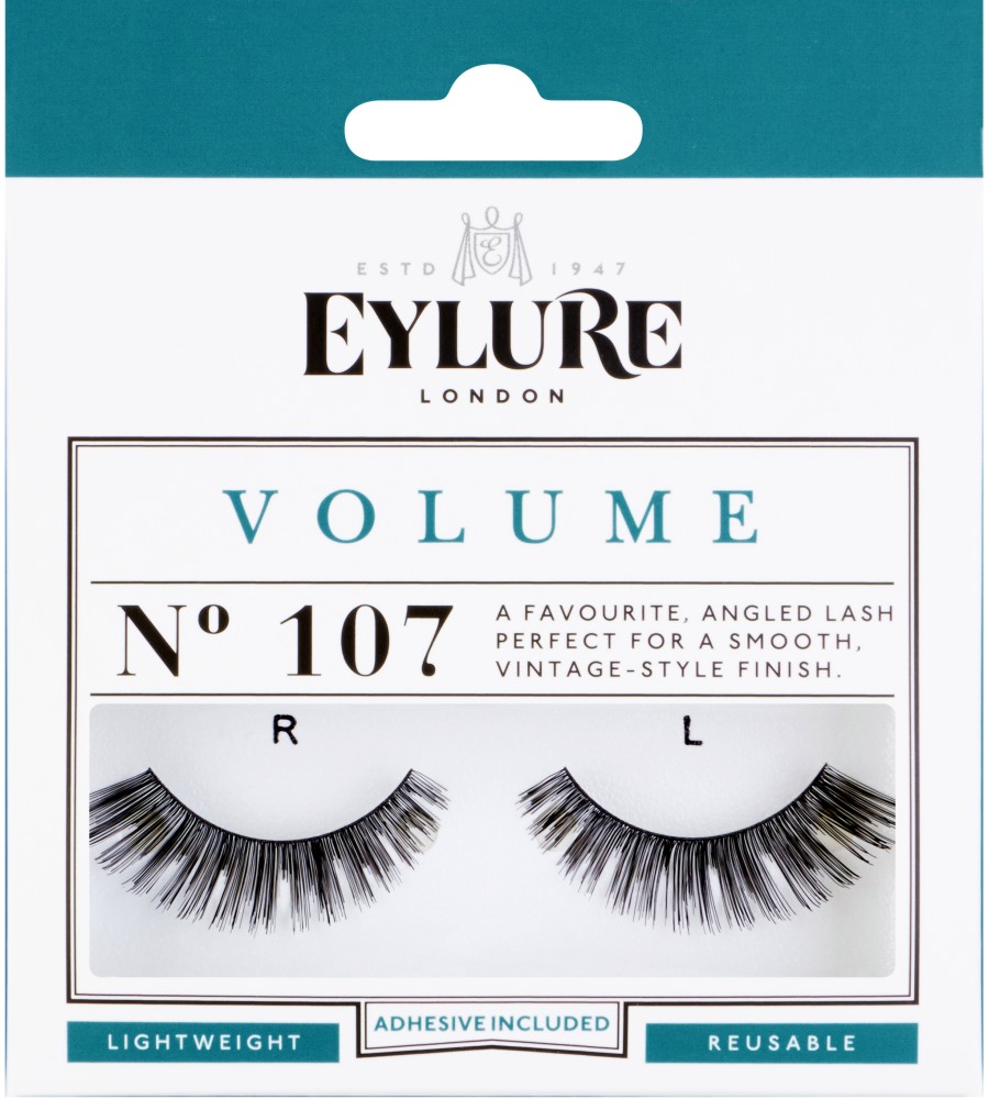 Eylure Volume 107 Lashes - Мигли от естествен косъм в комплект с лепило - продукт
