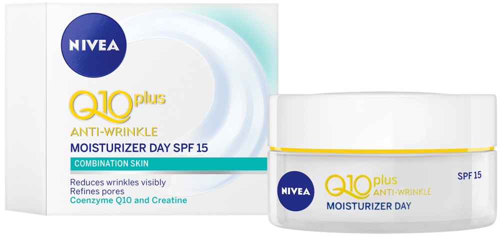 Nivea Q10 plus Anti-Wrinkle Moisturizer Day Combination Skin - SPF 15 -        Q10      "Q10 plus" - 