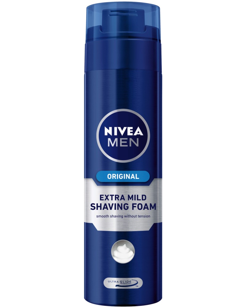 Nivea Men Original Extra Mild Shaving Foam - Пяна за бръснене от серията Men Original - пяна