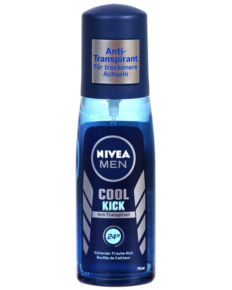 Nivea Men Cool Kick Anti-Perspirant Pump Spray - Спрей дезодорант за мъже против изпотяване от серията Cool Kick - дезодорант