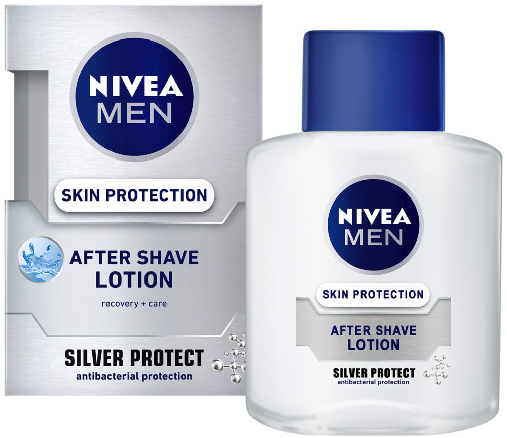 Nivea Men Silver Protect After Shave Lotion - Лосион за след бръснене от серията Silver Protect - лосион