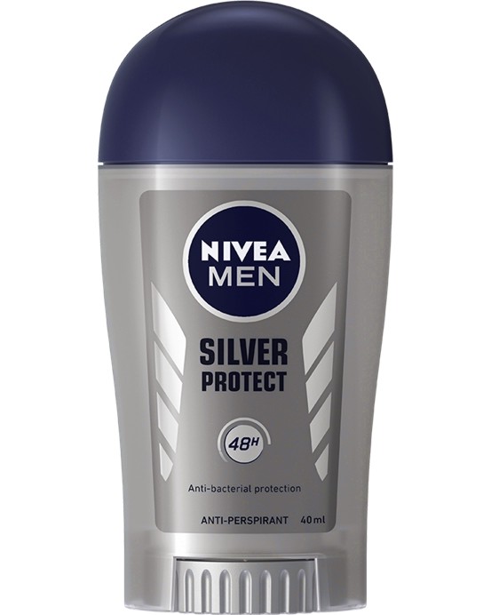 Nivea Men Silver Protect Anti-Perspirant - Стик дезодорант за мъже против изпотяване от серията Silver Protect - дезодорант