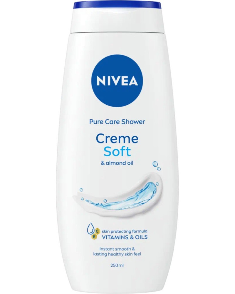 Nivea Creme Soft Care Shower Nivea Creme Soft Care Shower - Душ крем с бадемово масло - душ гел