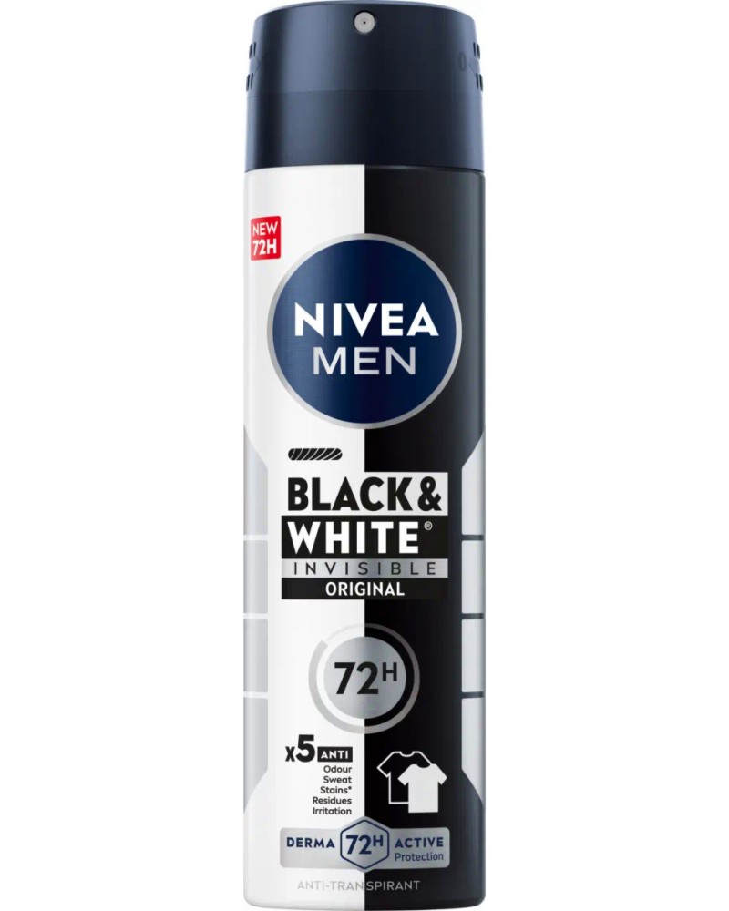 Nivea Men Black & White Original Anti-Perspirant -        Black & White - 