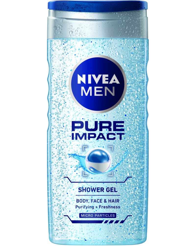 Nivea Men Pure Impact Shower Gel - ��� ��� �� ���� � ����������� ������� - ��� ���