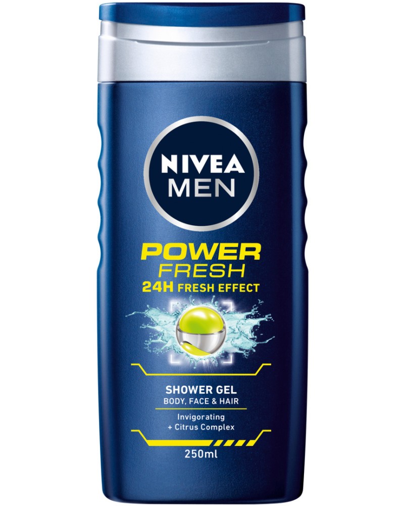 Nivea Men Power Fresh Shower Gel Nivea Men Power Fresh Shower Gel - Душ гел за мъже с ментол от серията Nivea Men - душ гел