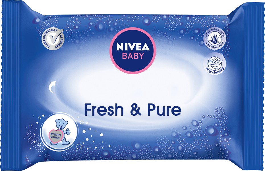 Nivea Baby Fresh & Pure Wipes - 63 ,       Nivea Baby -  