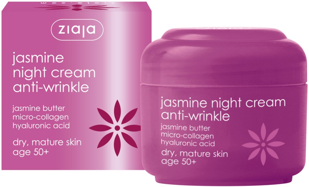 Ziaja Jasmine Anti-Wrinkle Night Cream 50+ -       Jasmine Anti-Wrinkle - 