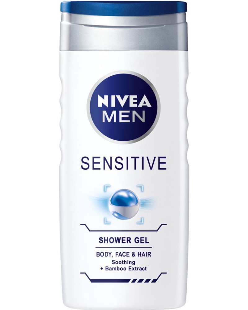 Nivea Men Sensitive Shower Gel - ��� ��� �� ���� �� ������������ ���� �� ������� Sensitive - ��� ���