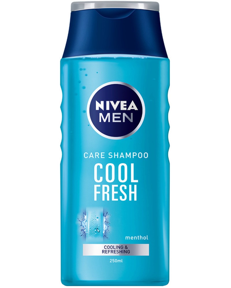 Nivea Men Care Shampoo Cool Fresh - Шампоан за мъже с ментол за нормална или мазна коса - шампоан