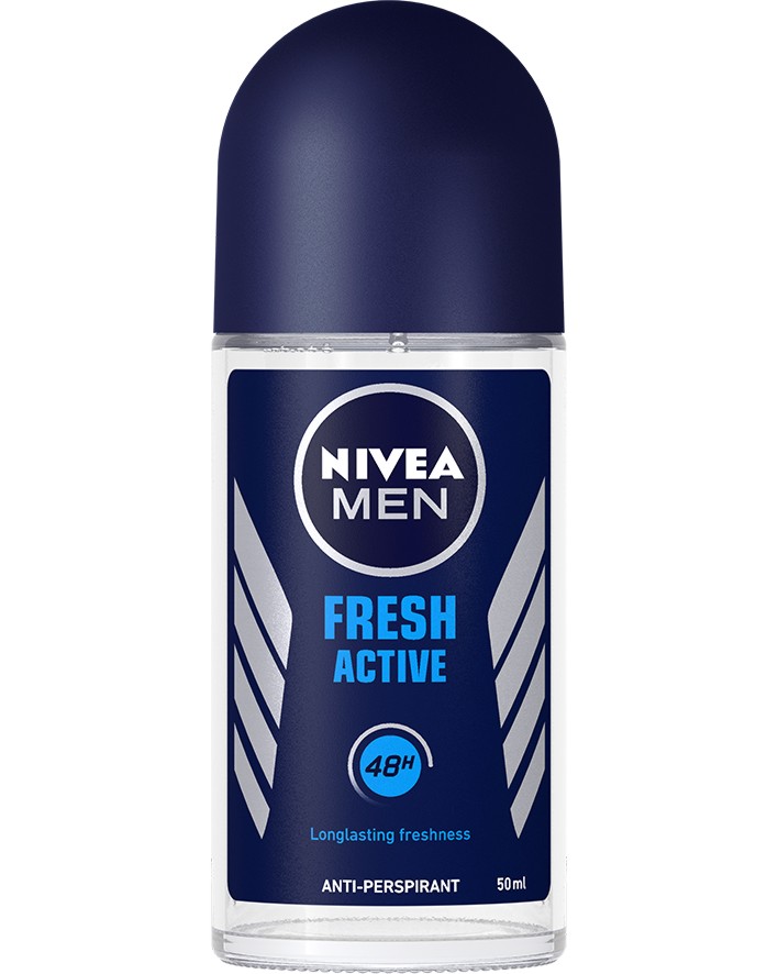Nivea Men Fresh Active Anti-Perspirant Roll-On Nivea Men Fresh Active Anti-Perspirant Roll-On - Ролон за мъже против изпотяване от серията Fresh Active - ролон