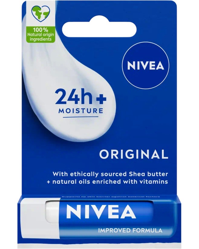 Nivea Original Lip Balm Nivea Original Lip Balm - Балсам за устни с масло от ший - балсам