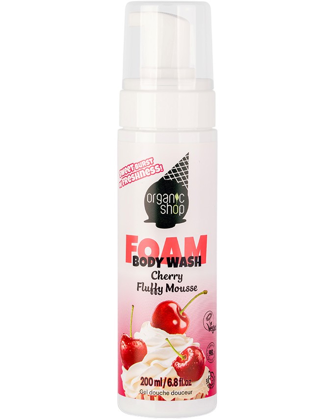 Organic Shop Cherry Fluffy Mousse Foam Body Wash - ��� ���� � ������ �� ������ - ��� ���