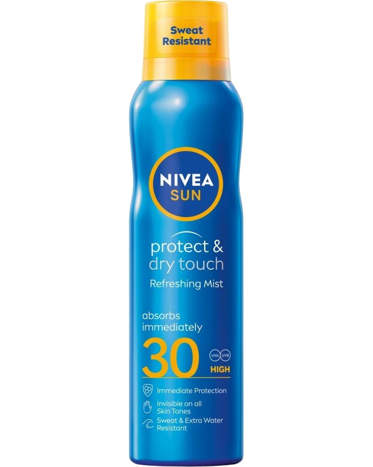 Nivea Sun Protect & Dry Touch Spray SPF 30 - �������� ������������� ����� �� ������� Nivea Sun - �������