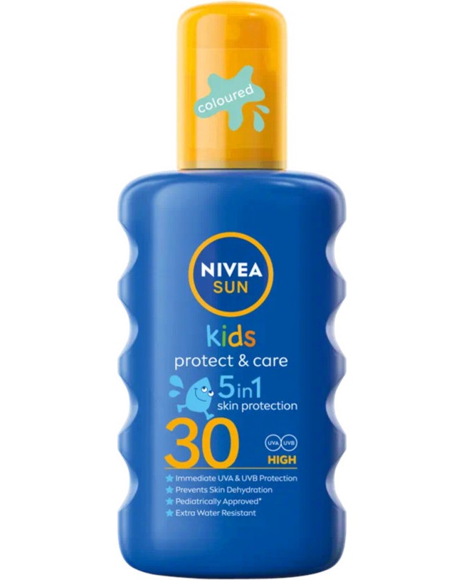 Nivea Sun Kids Protect & Care Coloured Spray - ������ ������ ������������� ����� �� ������� Nivea Sun - �������