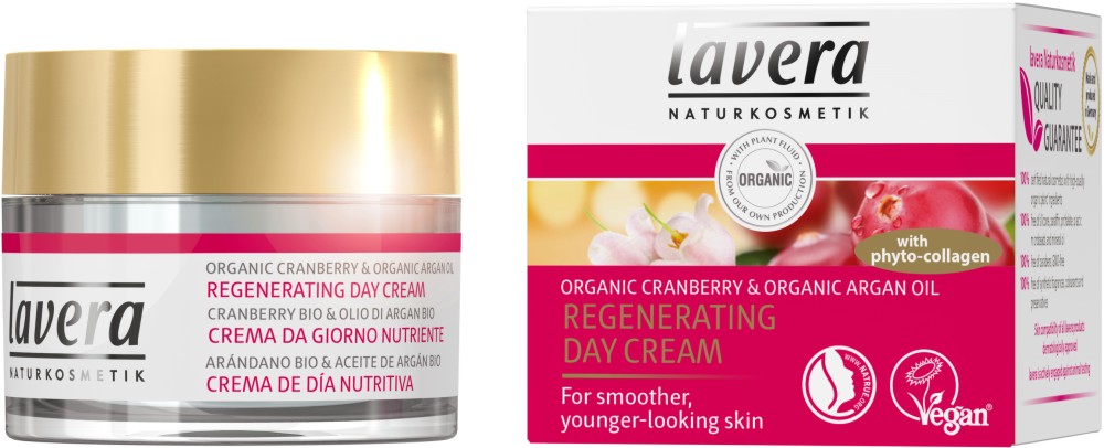 Lavera Cranberry & Argan Oil Regenerating Day Cream -             "Cranberry & Argan Oil" - 