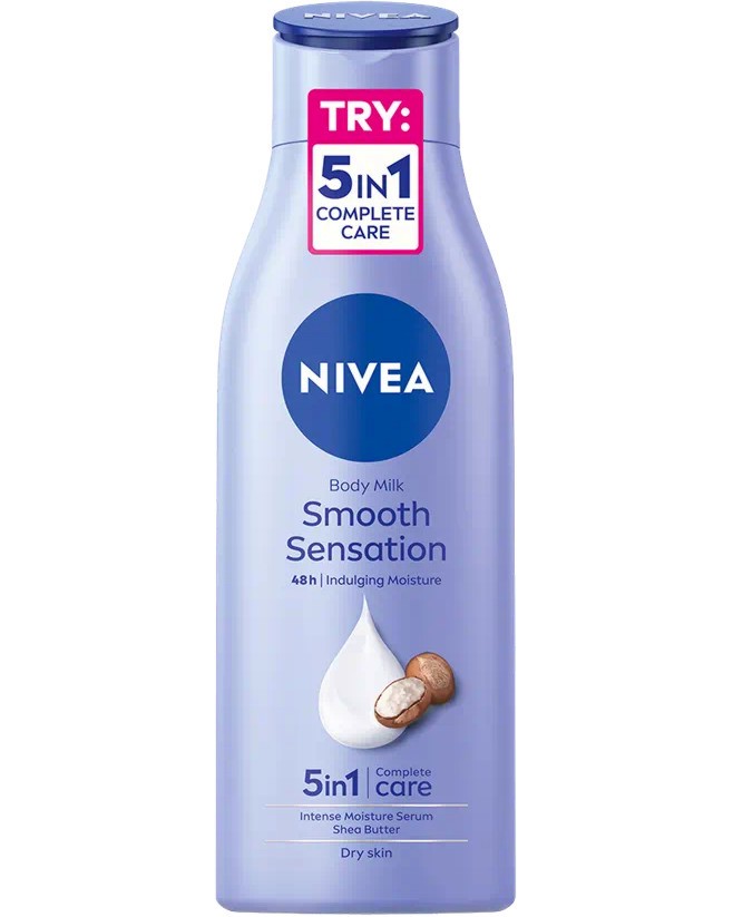 Nivea Smooth Sensation Body Lotion Nivea Smooth Sensation Body Lotion - Лосион за тяло с масло от ший за суха кожа - мляко за тяло