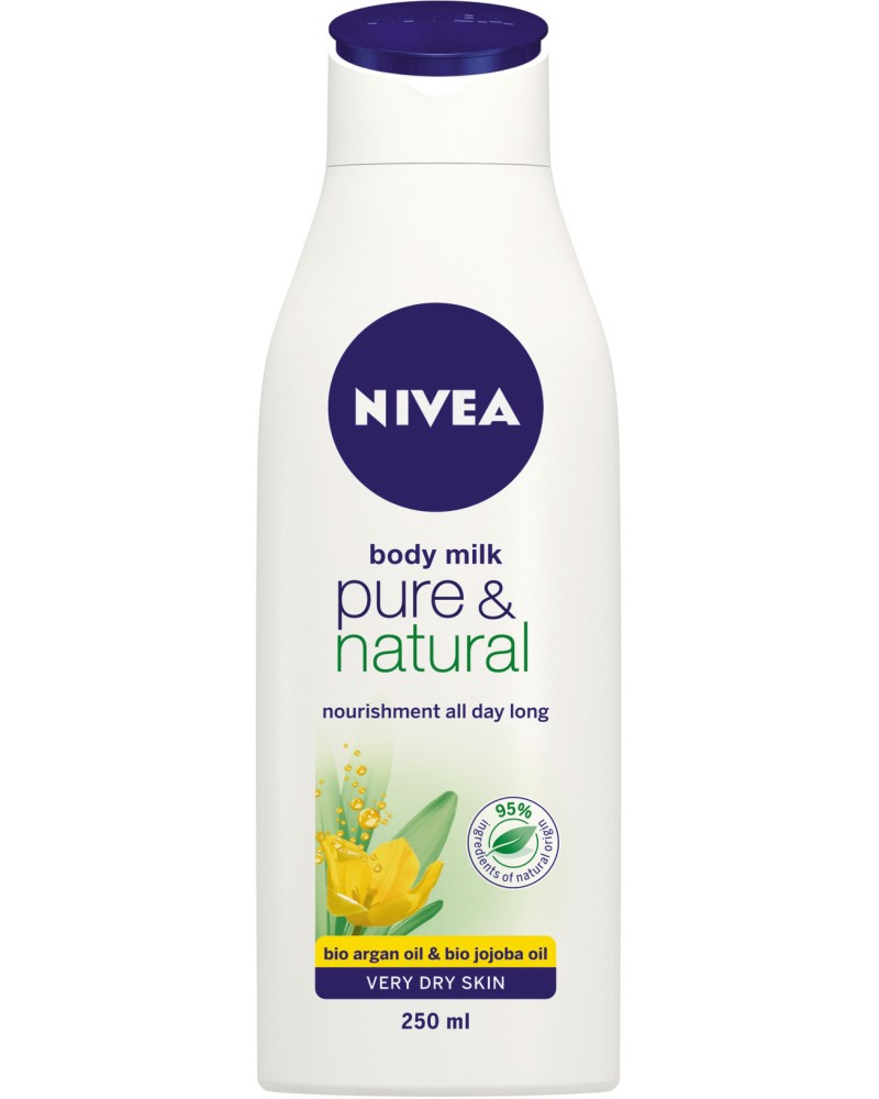 Nivea Pure & Natural Body Milk -             "Pure & Natural" -   