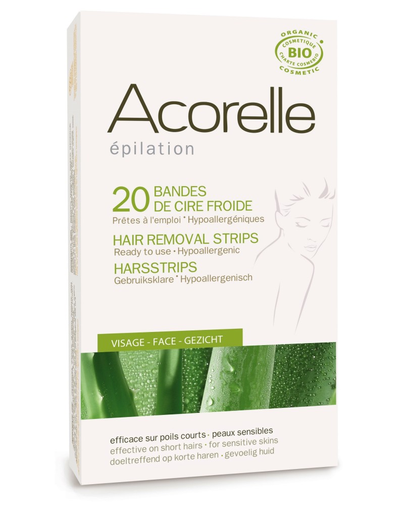 Acorelle Hair Removal Cold Wax Strips -   20      - 