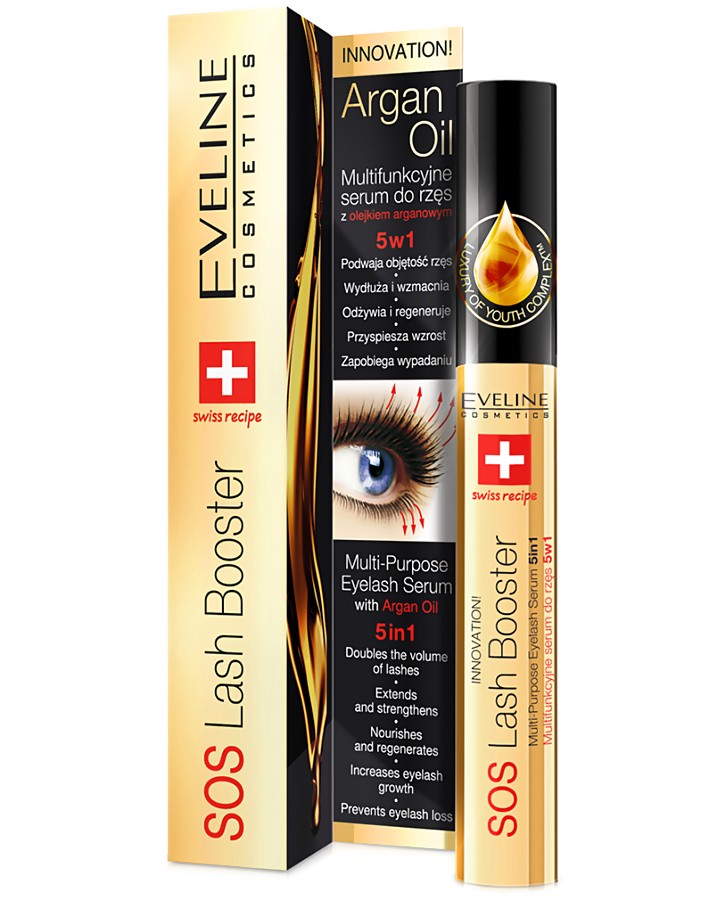 Eveline SOS Lash Booster - ���������� ����� �� ����� 5 � 1 - �����