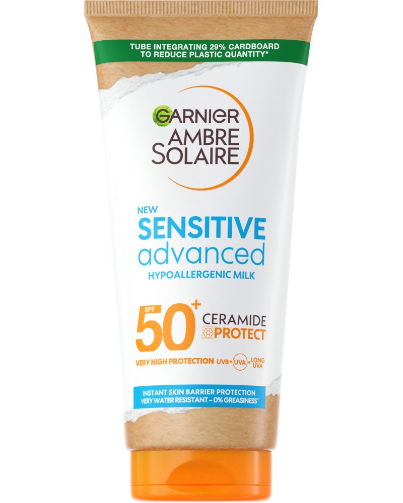 Garnier Ambre Solaire Sensitive Advanced Milk SPF 50+ -        Ambre Solaire -   