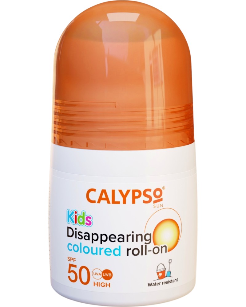 Calypso Sun Kids Disappearing Coloured Roll-On SPF 50 - ������ ������������� ����� � �������� ���� - �����