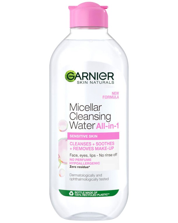 Garnier Micellar Cleansing Water - Мицеларна вода за чувствителна кожа от серията "Skin Naturals" - продукт