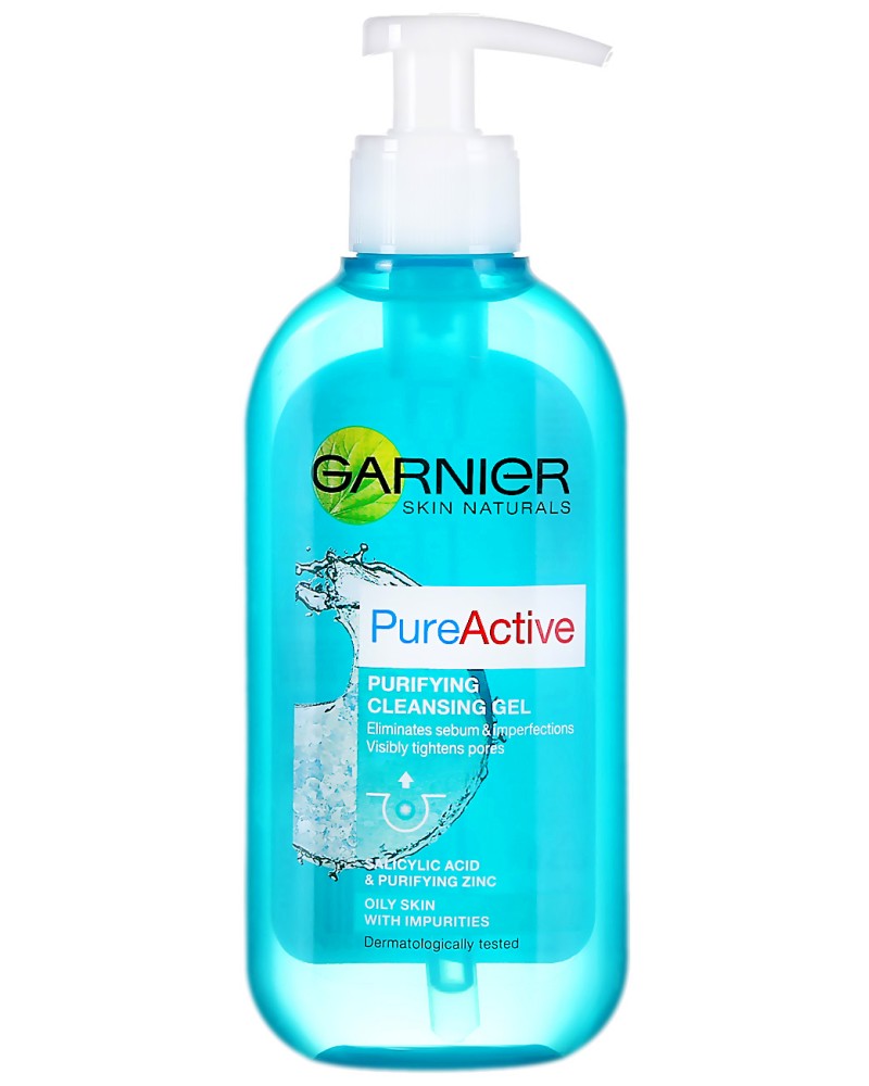 Garnier Pure Active Purifying Cleansing Gel - ��������� ��� �� ���� � ����� - ���