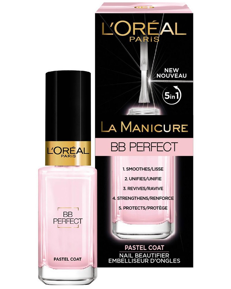 L'Oreal La Manicure BB Perfect Pastel Coat - BB ������ �� ������� 5 � 1 �� ������� "La Manicure" - ���