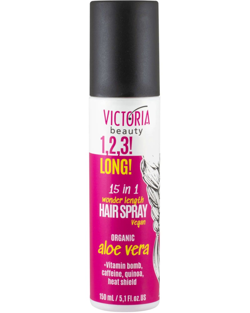 Victoria Beauty 1,2,3! LONG! Hair Spray -         1,2,3! LONG! - 