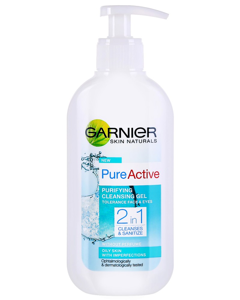 Garnier Pure Active Purifying Cleansing Gel 2 in 1 - ��� �� ���������� �� ������ � ���������� �� ���� - ���