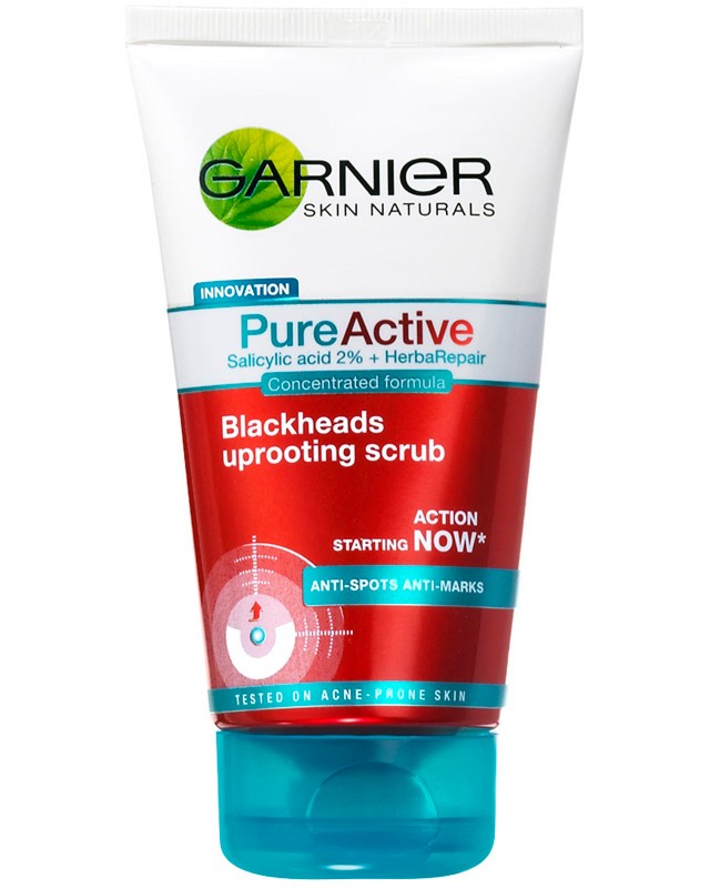 Garnier Pure Active Blackheads Uprooting Scrub -         - 