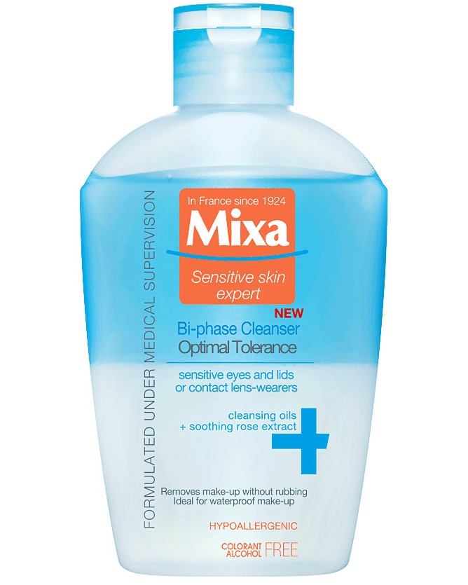 Mixa Optimal Tolerance Bi-phase Cleanser - Двуфазен почистващ лосион от серията "Optimal Tolerance" - лосион