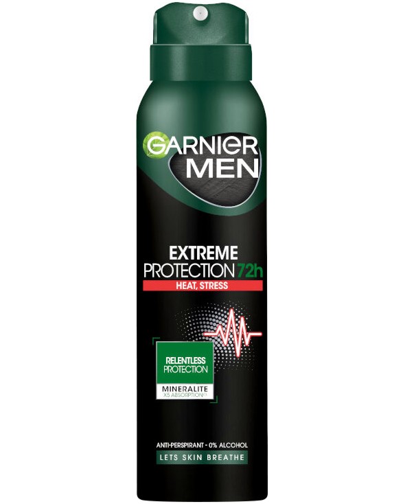 Garnier Men Extreme 72h Anti-Perspirant - Дезодорант за мъже от серията Garnier Deo Mineral - дезодорант