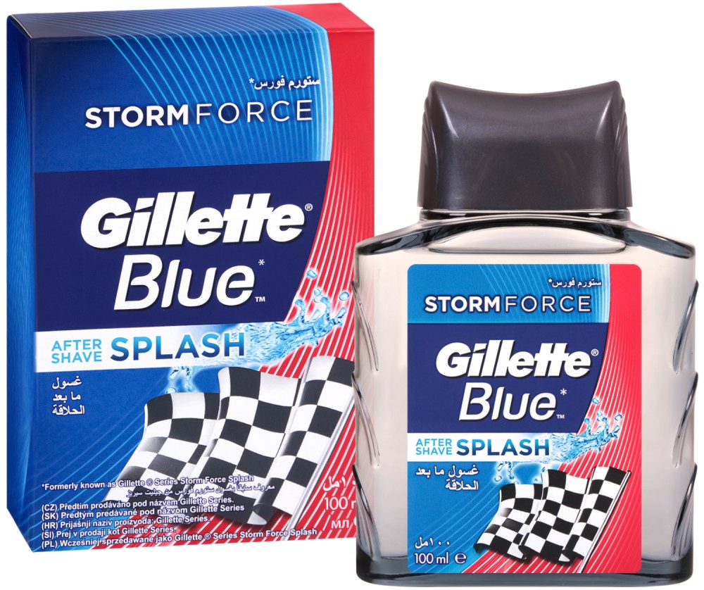 Gillette Series Blue Storm Force After Shave Splash -       "Series" - 