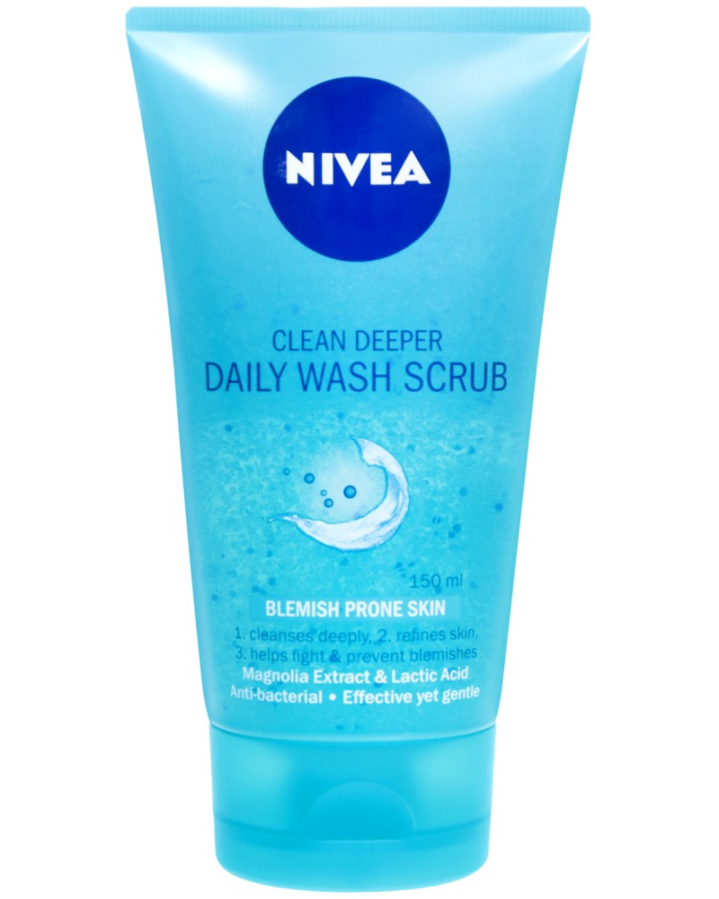 Nivea Daily Wash Scrub -              "Pure Effect" - 