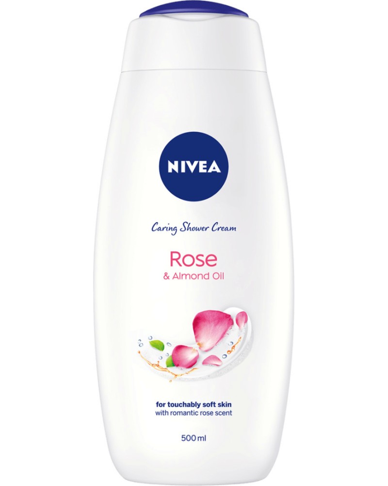 Nivea Rose & Almond Oil Shower Cream - Душ крем с бадемово масло и аромат на роза - душ гел
