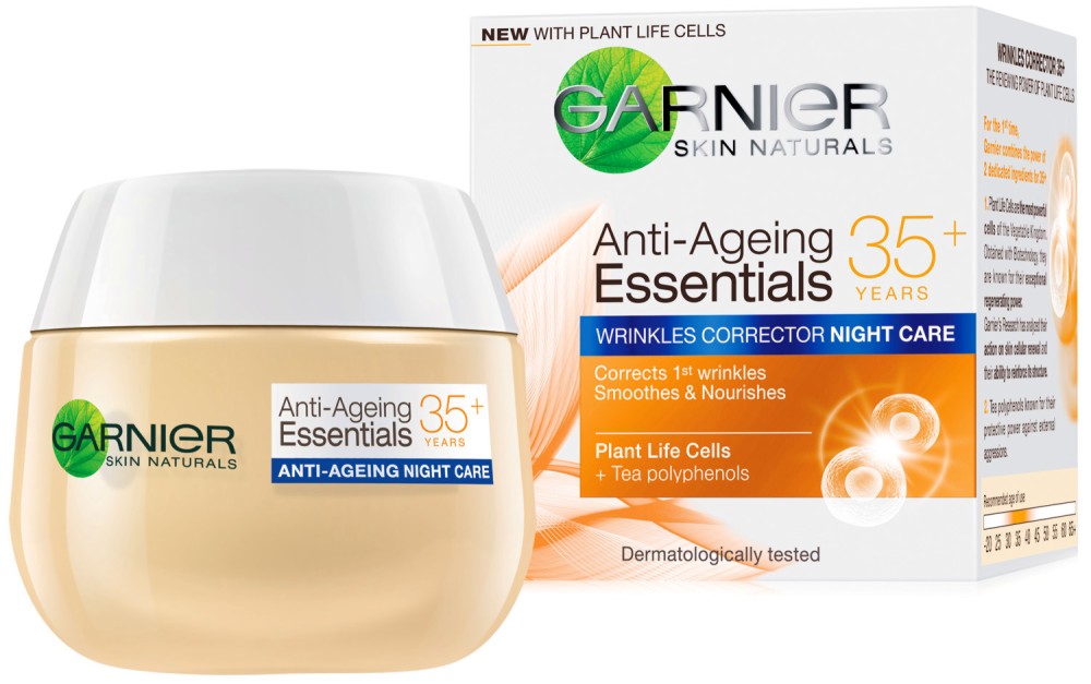 Garnier Anti-Ageing Essentials Night Care - 35+ -       "Garnier Essentials" - 
