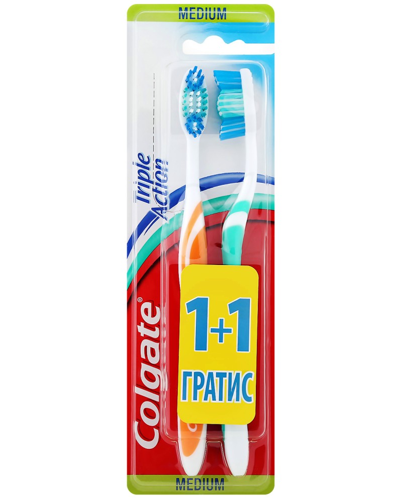 Colgate Triple Action Medium -    1 + 1  - 