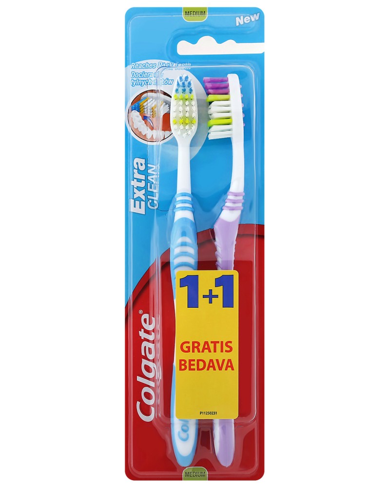 Colgate Extra Clean Medium -    - 1 + 1  - 